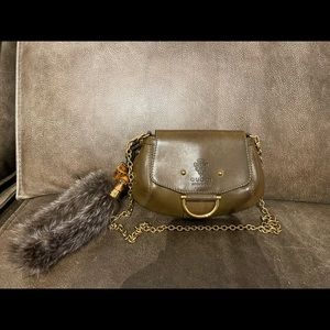 Gucci leather crossbody bag, removable chain